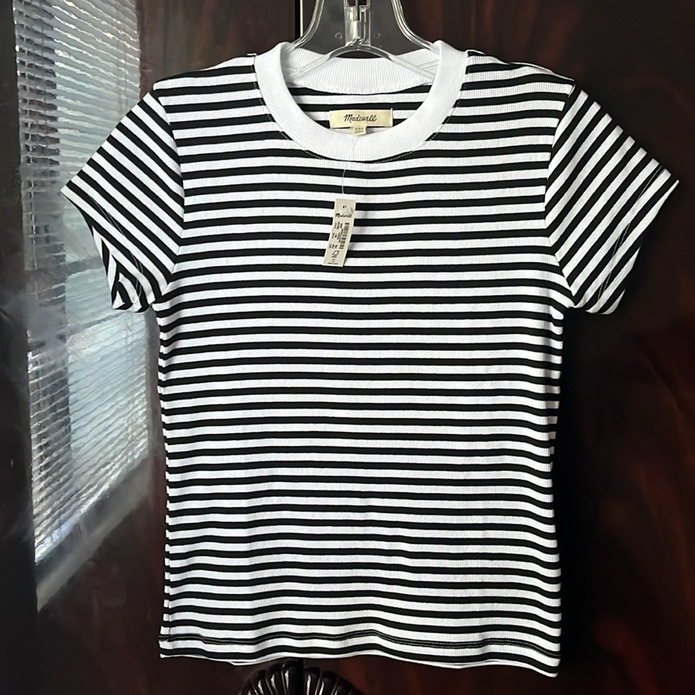 Madewell Supima Ribbed Tee Crew Neck